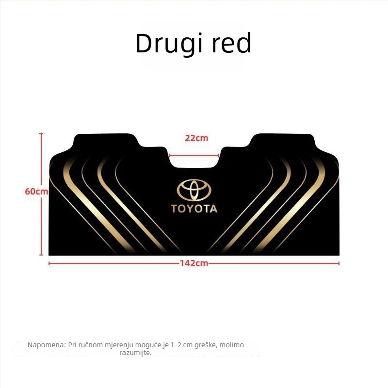 Podne prostirke za Toyota Sienna, srednji red, sedmeročlano vozilo; s logom; kod proizvoda 19z6h670283115