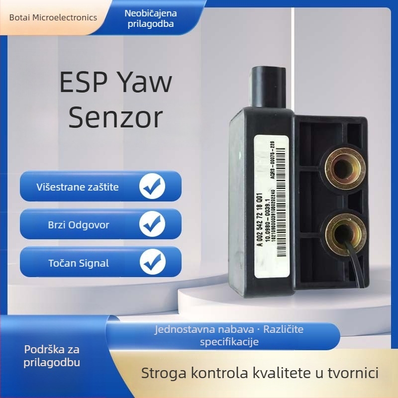 ESP senzor roll i yaw za Mercedes-Benz A0025427218, visoka preciznost, model A0025427218, raspon ±180°/s, preciznost 0.01