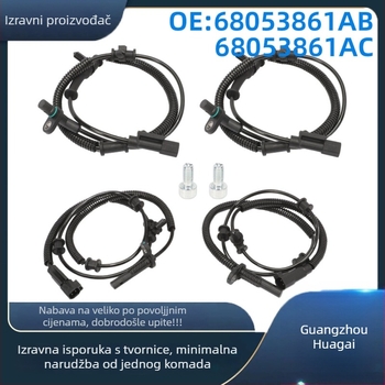 ABS senzor brzine kotača za Dodge Ram 1500 (2013-2018); modeli 68053861ab/ac/ad i 68231044ab; kućište: ABS+metal; proizvodni kod GZHG0922-005148