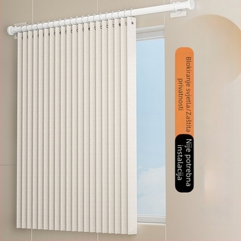 Kupaonska zavjesa za prozor, bez bušenja, flanel, jednostavan modern stil, privatnost (dnevni boravak, spavaća soba)