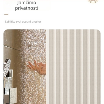 Kupaonska zavjesa za prozor, bez bušenja, flanel, jednostavan modern stil, privatnost (dnevni boravak, spavaća soba)
