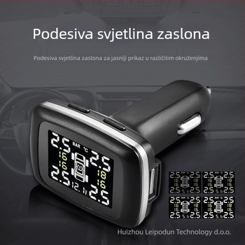 Vanjski TPMS s digitalnim zaslonom, model C110, raspon 0-3.5 bar, točnost ±0.1 bar, prijenosno
