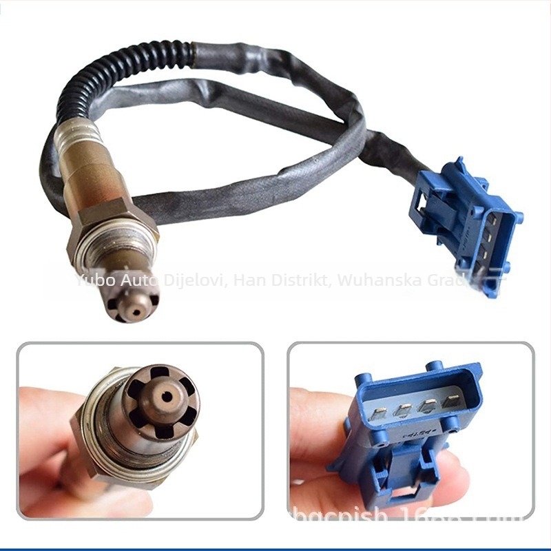 Senzor kisika za automobil, set od 2 komada, modeli 96368765 9636968380 1618.AN 1628.KY, kompatibilno s Peugeot, oznake proizvoda 9805348090 9805347980 98021996ZD, materijal plastika i guma