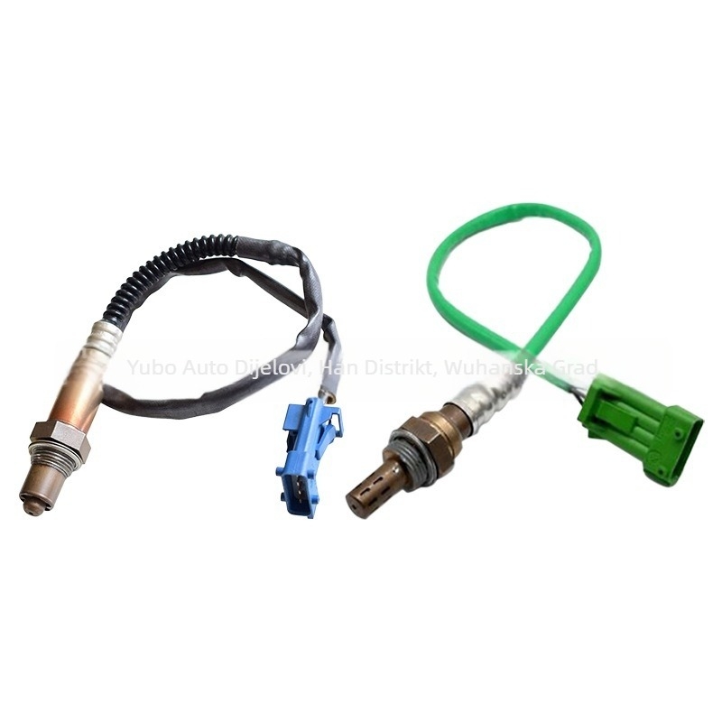 Senzor kisika za automobil, set od 2 komada, modeli 96368765 9636968380 1618.AN 1628.KY, kompatibilno s Peugeot, oznake proizvoda 9805348090 9805347980 98021996ZD, materijal plastika i guma