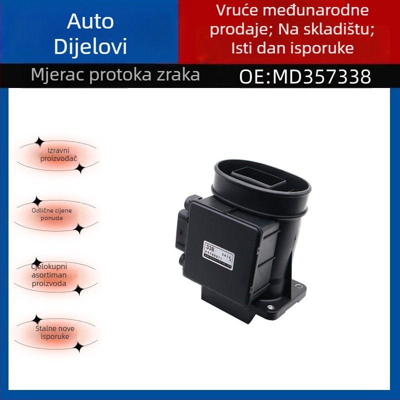 Mjerac protoka zraka za vozila Mitsubishi, MD357338 MD151055 E5T06071, standardni Raspon mjerenja, standardna točnost mjerenja
