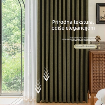Zavjese s Chenille teksturom, potpuno zatamnjenje 90–100%, poliester, jacquard, kineski klasični stil, pogodne za erker prozore i prozore od poda do stropa