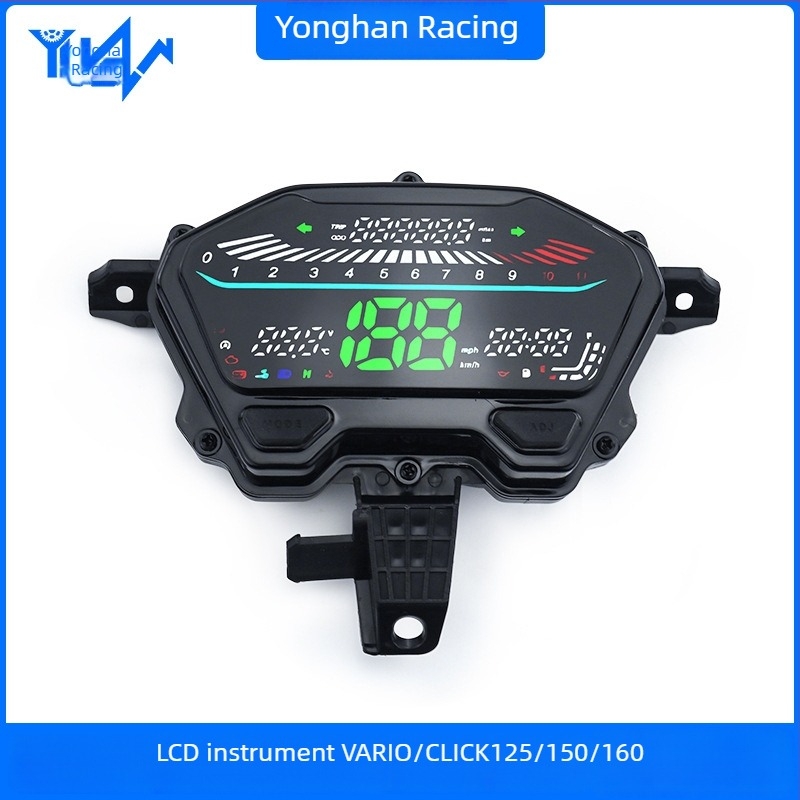 LCD mjerač za motocikl VARIO125/CLICK125/150/160 – 12V, model VARIO125/CLICK125/150/160, kompatibilan s HONDA VARIO125/CLICK125/150/160, SHARK POWER