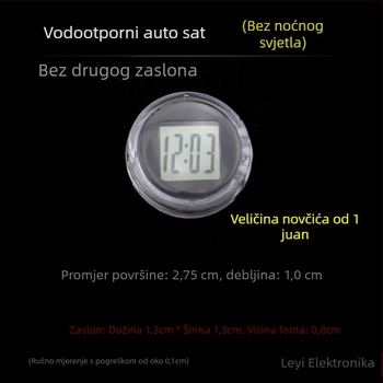 Elektronički sat za motocikl – vodootporan dodatak za modifikaciju vremena, MTZ model, ABS plastika + mehanizam, univerzalna kompatibilnost, težina 0,007 kg