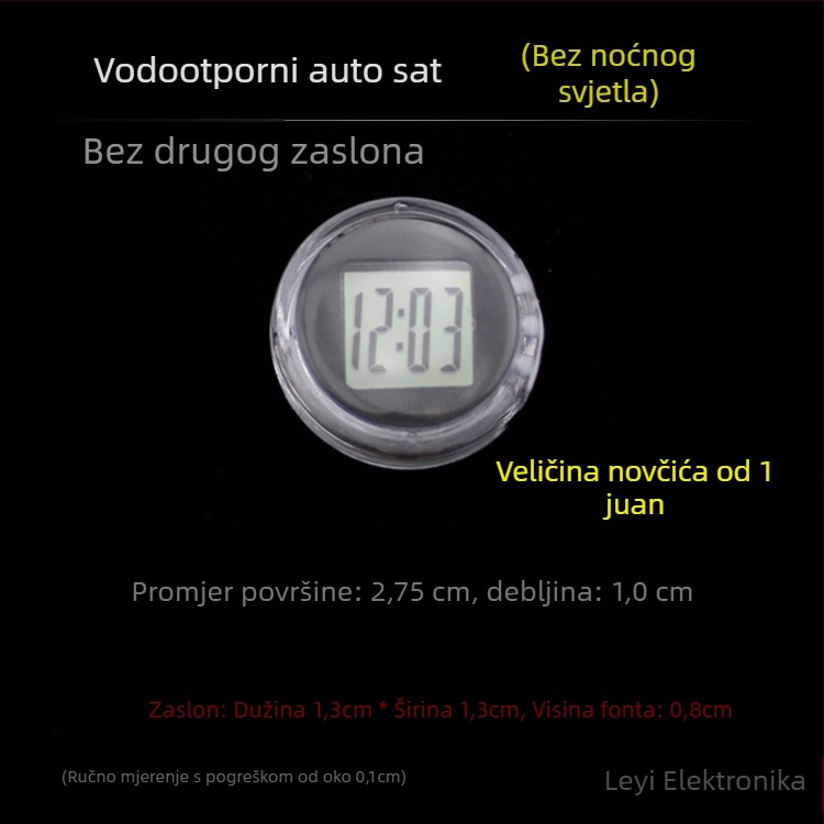 Elektronički sat za motocikl – vodootporan dodatak za modifikaciju vremena, MTZ model, ABS plastika + mehanizam, univerzalna kompatibilnost, težina 0,007 kg