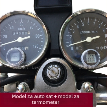 Vodootporan elektronički sat za motocikle i električna vozila, MTZ Yan lisheer, težina 0.007, univerzalna kompatibilnost, s dvostrano ljepivom trakom