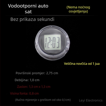 Vodootporan elektronički sat za motocikle i električna vozila, MTZ Yan lisheer, težina 0.007, univerzalna kompatibilnost, s dvostrano ljepivom trakom