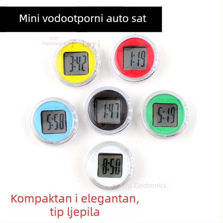 Vodootporan elektronički sat za motocikle i električna vozila, MTZ Yan lisheer, težina 0.007, univerzalna kompatibilnost, s dvostrano ljepivom trakom