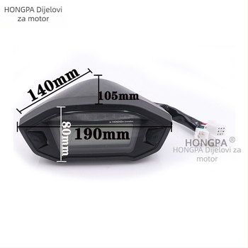 HP-199 12V ABS LCD brzomjer/odometar/tachometar Monkey motocikl, 2-4 cilindara