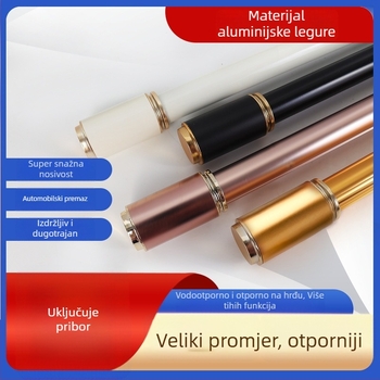 Aluminijska rimska šipka za zavjese s debelim nosačem, za jednostranu ili dvostruku šipku, šina za zavjese