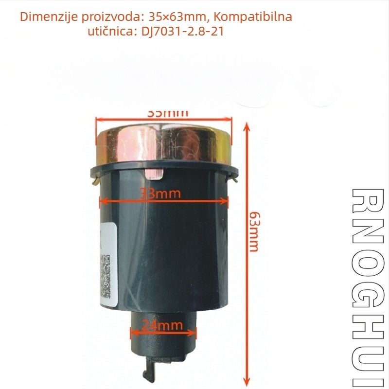 Ronghui RH12V3P-MT relej za svjetla sa zvučnim podsjetnikom za električne motocikle (IP65, 85 c/min, kompatibilno WY125, GY6-125 Guangyang 100)
