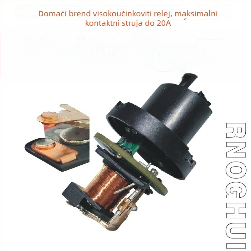 Ronghui RH12V3P-MT relej za svjetla sa zvučnim podsjetnikom za električne motocikle (IP65, 85 c/min, kompatibilno WY125, GY6-125 Guangyang 100)
