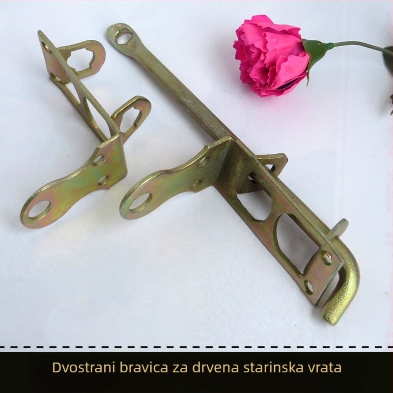 Željezna vintage brava za vrata s dvostrukim dizajnom, bez prilagodbe