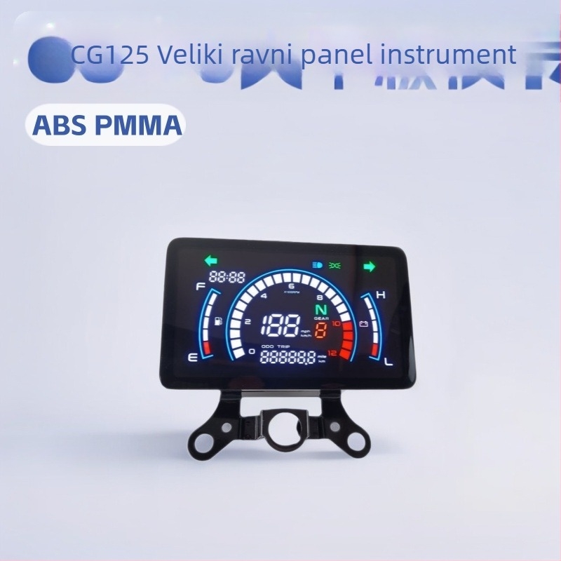 Digitalni instrument ploča motocikla CG125 – Tiansheng, ABS PMMA, točnost 1%, težina 900 g