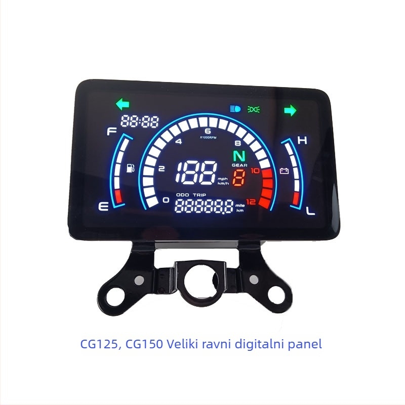 Digitalni instrument ploča motocikla CG125 – Tiansheng, ABS PMMA, točnost 1%, težina 900 g
