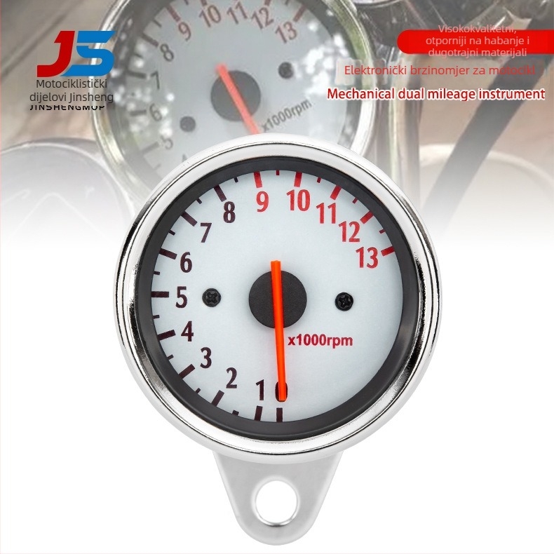 Elektronički tachometar za motocikl, raspon 0-13000 rpm, 12V, model 1.3W