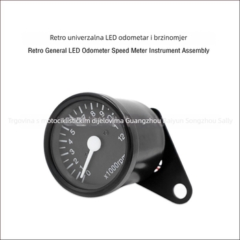 CG125 motociklistički instrument panel s LED-om, retro izgled, mehanički brzinomjer i odometar