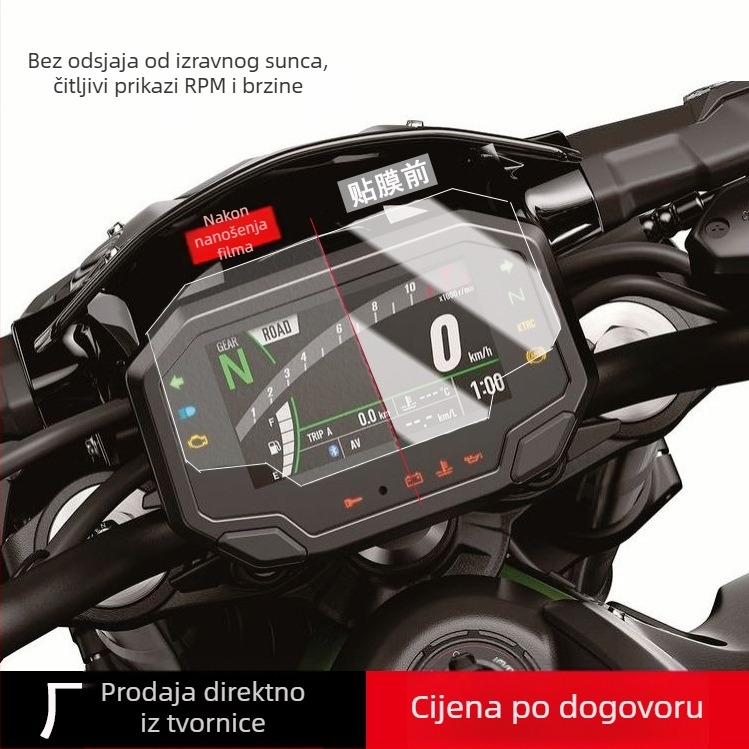 AR film protiv odsjaja za Kawasaki Z900RS instrument ploča – sprječava sunčeve odsjaje, Yicheng brand, prilagođena obrada
