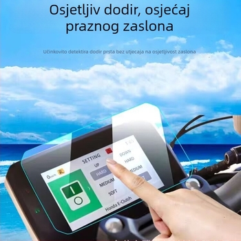 Staklena zaštitna folija za instrument ploču, tvrdo staklo otporno na udarce, ljepilo za montažu, kompatibilno s 25 modela Dongfeng 750SRS