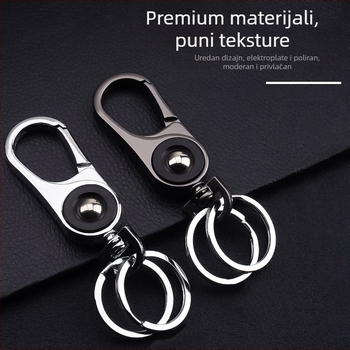 Muški poslovni lančić za ključeve – kreativni privjesak, cinkov spoj, moderni umjetnički stil (Brand: Hundred flowers)