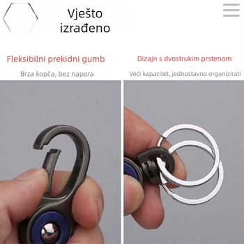 Muški poslovni lančić za ključeve – kreativni privjesak, cinkov spoj, moderni umjetnički stil (Brand: Hundred flowers)