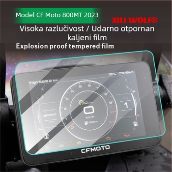 Zaštitna folija za instrument ploču od kaljenog stakla za Spring Breeze 800MT – otporna na ogrebotine, vodootporna, model: Spring Breeze 800MT, materijal: kaljeno staklo, težina: 0.3