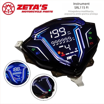 LCD instrument ploča za motocikl SRL115 FI / Lagenda 115Z – univerzalni skup brzomjera, točnost 1%, masa 0,35 kg