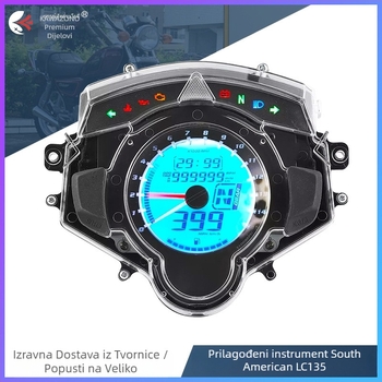 LCD dashboard motocikla LC135, brenda KAWAOZNO, model NEW LC135, ABS kućište, kompatibilan s LC135