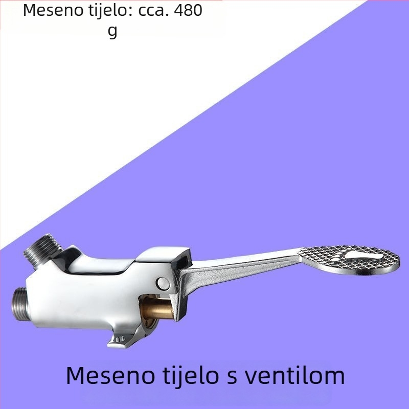 Pedalna slavina za bolnice i laboratorije, bakrena, model A230142, DN20 izlaz, 30 sekundi ispiranja