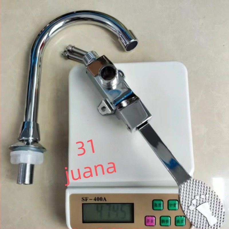 Pedalna slavina za bolnice i laboratorije, bakrena, model A230142, DN20 izlaz, 30 sekundi ispiranja