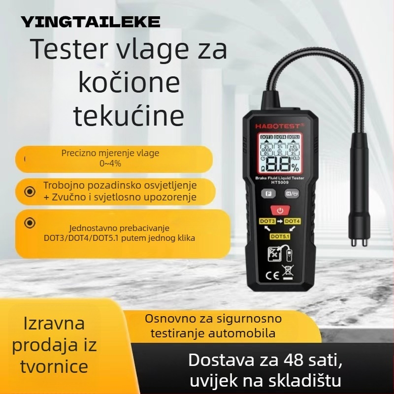 Tester za tekućinu kočnice HT5009 - napajanje 2x AAA, radna temperatura -20 do 60°C, model HT5009