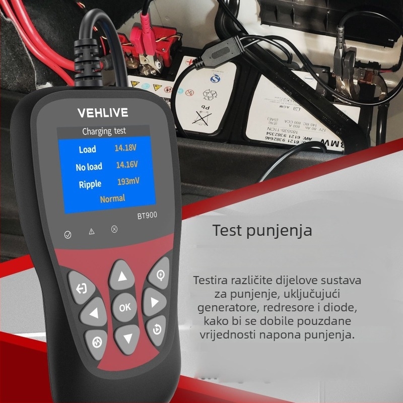 Bt900 Auto baterija tester obdll – 6-12V, Detekcija baterije, Automobilski dijagnostički alat, Radna temperatura -20°C do 70°C