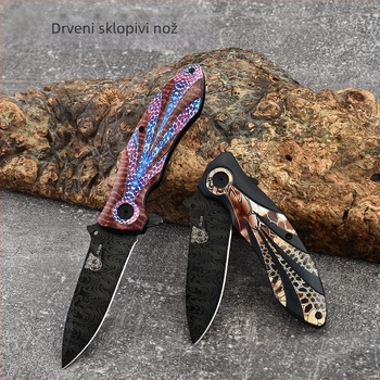 Sklopivi nož s ležajnim mehanizmom hitrega otvaranja, oštrica 8,5 cm, za outdoor aktivnosti, kampiranje i samoodbranu