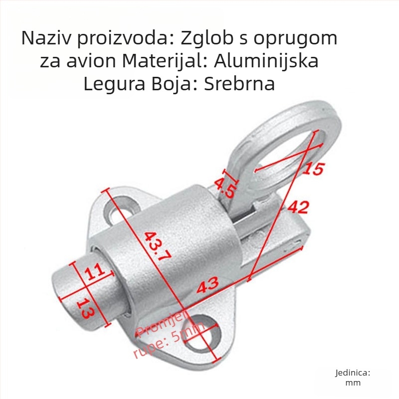 Aluminijski zasun, model chaxiao, elektrostatijski praškasti premaz, moderni minimalistički stil, mogućnost prilagodbe