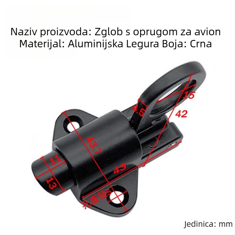 Aluminijski zasun, model chaxiao, elektrostatijski praškasti premaz, moderni minimalistički stil, mogućnost prilagodbe
