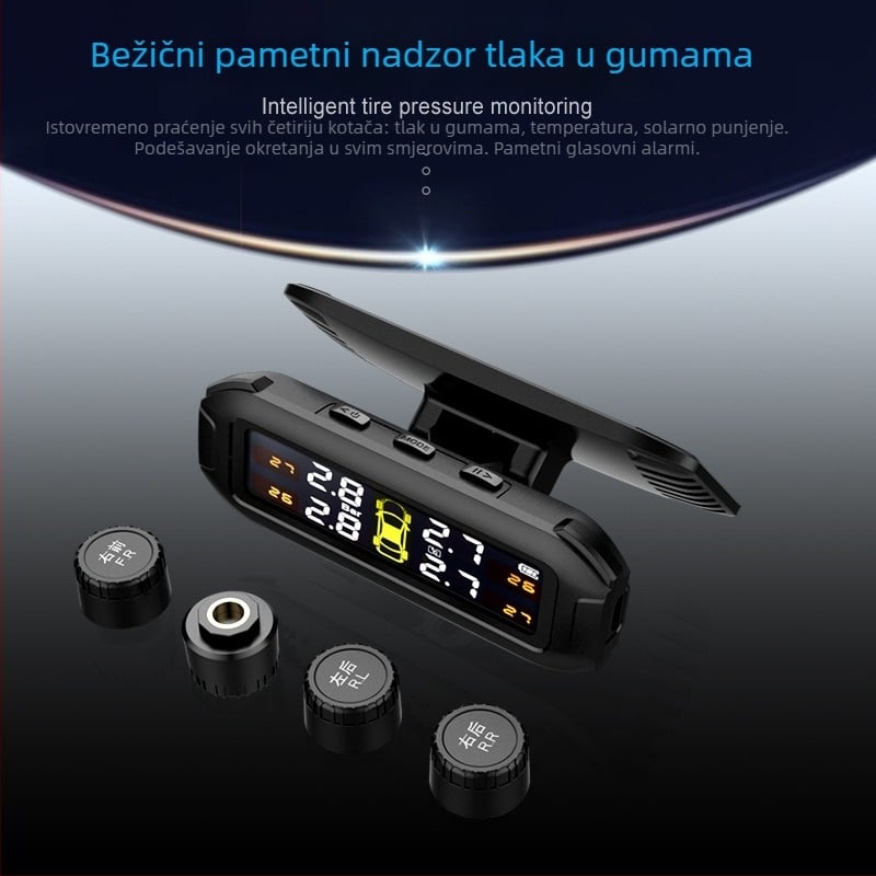 T9 digitalni TPMS za mala vozila — sustav za nadzor tlaka u gumama, digitalni ekran, raspon 0-3,5 bar