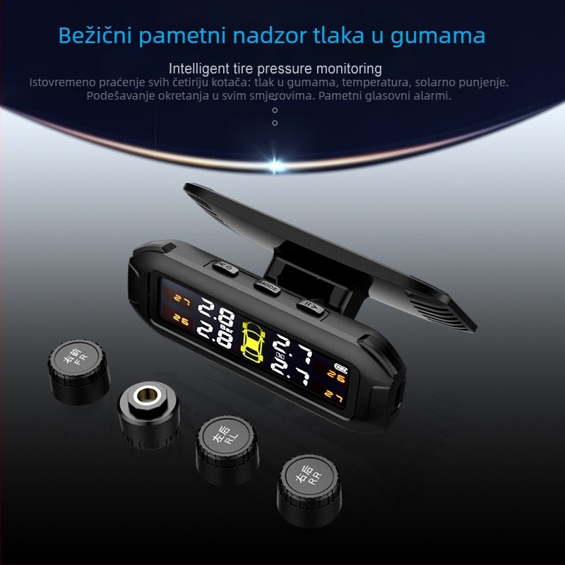 T9 digitalni TPMS za mala vozila — sustav za nadzor tlaka u gumama, digitalni ekran, raspon 0-3,5 bar