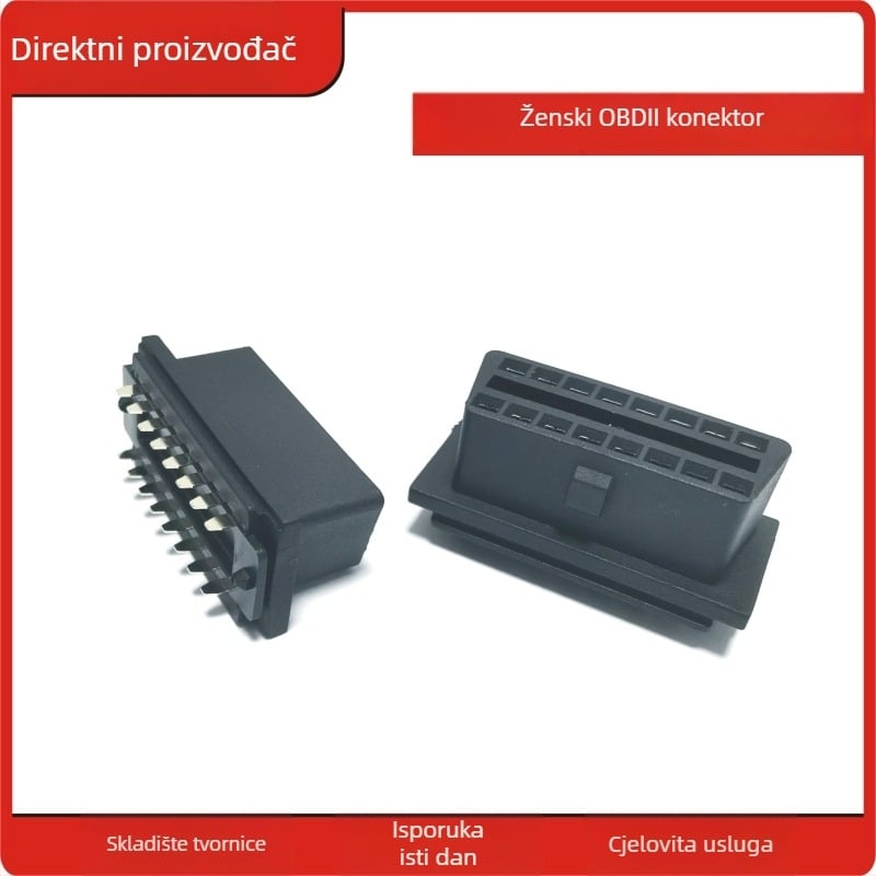 OBD2 ženski priključak za dijagnostiku kvarova vozila – OBD dijagnostika, 12V, -20°C do 85°C