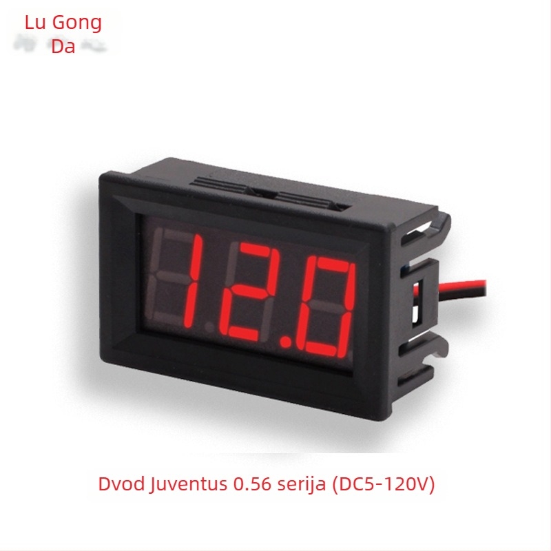 Dvodijelni DC voltmetar s digitalnim zaslonom, raspon 5–120V DC, točnost mjerenja 1%, za električna vozila 36V/48V/60V/72V/84V/96V