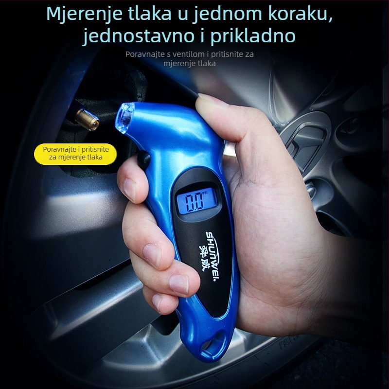 SD-2802 Elektronički digitalni mjerač tlaka u gumama, ABS, prijenosni, Deflate