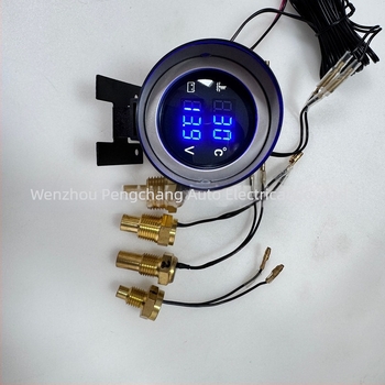 Dva u jednom mjerač te temperature vode i napona, pištoljskog tipa, okrugli digitalni LCD zaslon, 9–36V, za automobile