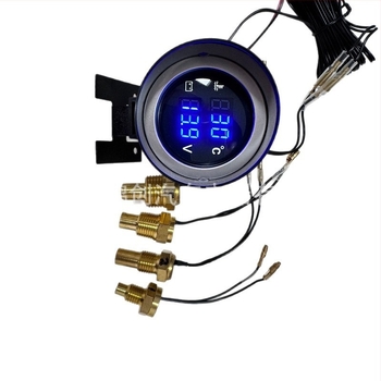 Dva u jednom mjerač te temperature vode i napona, pištoljskog tipa, okrugli digitalni LCD zaslon, 9–36V, za automobile