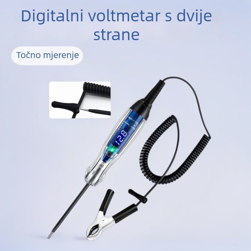 Automobilski mjerač napona 3-60V s dvostrukim digitalnim zaslonom, detektor automobilskih električnih krugova, model 836, radna temperatura 0-100°C