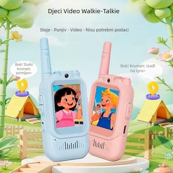 Dječji video interkom, vanjski domet, 2.4 GHz RF, 16 kanala, Wi‑Fi, baterija 650 mAh