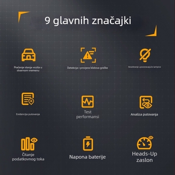 Fnirsi FD10 automobilni OBD2 Bluetooth 5.1 dijagnostički alat za motor s kodovima kvarova, ugrađen u vozilo