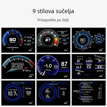 HUD OBD instrument za automobil — Kuyoule, PC+ABS, Model A501, Kompatibilno s OBDII, Težina ~150 g